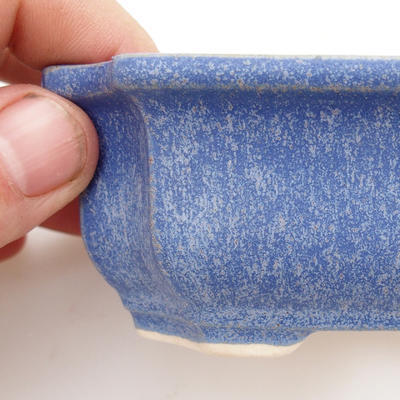 Ceramic bonsai bowl 12 x 8,5 x 4 cm, color blue - 2