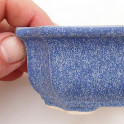 Ceramic bonsai bowl 12 x 8,5 x 4 cm, color blue - 2