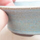 Ceramic bonsai bowl 9.5 x 9.5 x 3 cm, color blue - 2/3