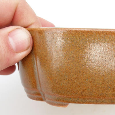 Ceramic bonsai bowl - 2nd quality 18 x 13 x 5 cm, gray-orange color - 2