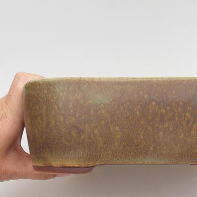 Ceramic bonsai bowl 23 x 18 x 5 cm, color green - 2