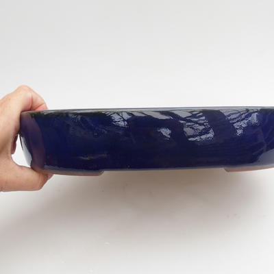 Ceramic bonsai bowl 26,5 x 20,5 x 5 cm, color blue - 2