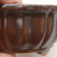Ceramic bonsai bowl 10.5 x 10.5 x 5 cm, brown color - 2/3