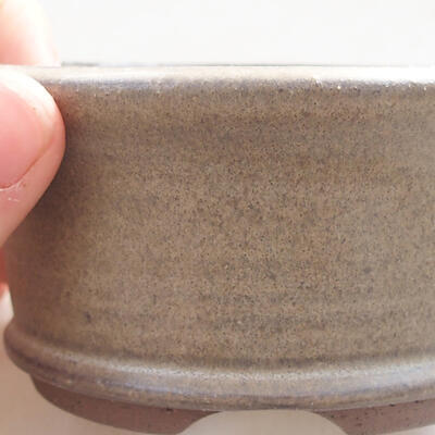 Ceramic bonsai bowl 9 x 9 x 4.5 cm, brown color - 2