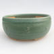 Ceramic bonsai bowl 12 x 12 x 4 cm, color green - 2/3