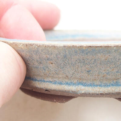 Ceramic bonsai bowl 8.5 x 8.5 x 2 cm, color blue - 2