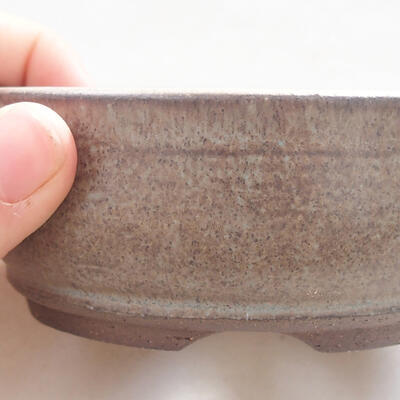 Ceramic bonsai bowl 9 x 9 x 3.5 cm, color brown - 2
