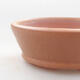 Ceramic bonsai bowl 10.5 x 10.5 x 3.5 cm, brown color - 2/3