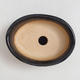 Bonsai bowl, tray H04 - bowl 10 x 7,5 x 3,5 cm, tray 10 x 7,5 x 1 cm, black glossy - 2/2
