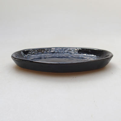 Bonsai water tray H 05 - 10 x 7,5 x 1 cm, black glossy - 2