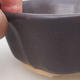 Ceramic bonsai bowl H 06 - 14,5 x 14,5 x 4,5 cm, black matt - 2/3