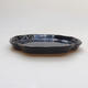 Bonsai water tray H 06 - 13,5 x 13,5 x 1,5 cm, black glossy - 2/2