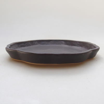 Bonsai water tray H 06 - 13,5 x 13,5 x 1,5 cm, black matt - 2
