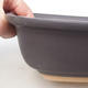 Ceramic bonsai bowl H 08 - 24,5 x 18 x 7 cm, black matt - 2/3