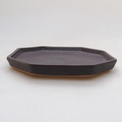 Bonsai tray 13 - 11 x 11 x 1,5 cm, black matt - 2