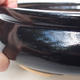 Ceramic bonsai bowl H 21 - 23 x 23 x 7 cm, black glossy - 2/3