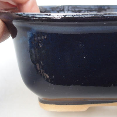 Ceramic bonsai bowl H 36 - 17 x 15 x 8 cm, black glossy - 2