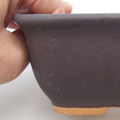 Ceramic bonsai bowl H 38 - 12 x 10 x 5.5 cm, black matt - 2