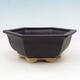Ceramic bowl + saucer H53 - bowl 20 x 18 x 7.5, cm saucer 18 x 15.5 x 1.5 cm, black matt - 2/4