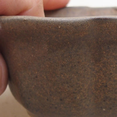 Ceramic bonsai bowl H 95 - 7 x 7 x 4,5 cm, Brown - 2
