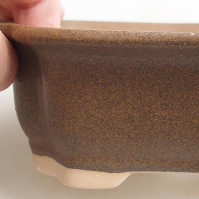 Ceramic bonsai bowl H 51 - 17.5 x 13.5 x 5.5 cm, Brown - 2
