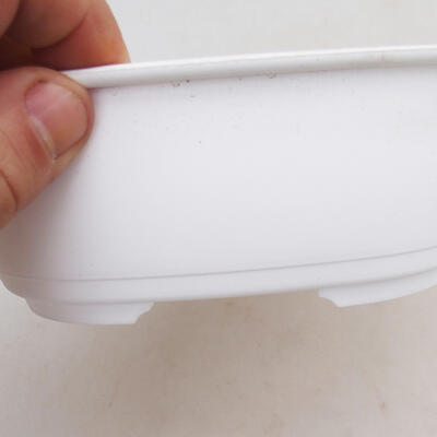 Bonsai bowl plastic MP-4 oval white 16 x 12.5 x 6 cm - 2