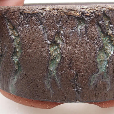 Ceramic bonsai bowl 15 x 15 x 6 cm, color cracked - 2