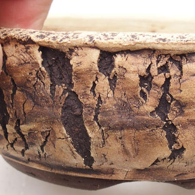 Ceramic bonsai bowl 15 x 15 x 5.5 cm, color cracked - 2