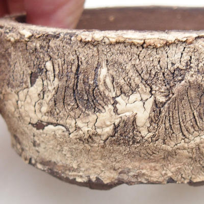Ceramic bonsai bowl 8 x 8 x 4 cm, color cracked - 2