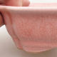 Ceramic bonsai bowl 15 x 12 x 4 cm, color pink - 2/4