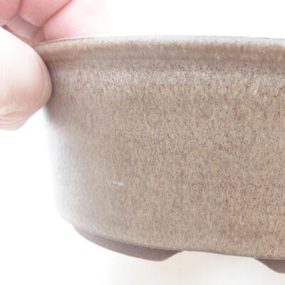 Ceramic bonsai bowl 14 x 14 x 5 cm, color brown - 2