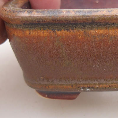 Ceramic bonsai bowl 9 x 8 x 3.5 cm, brick color - 2