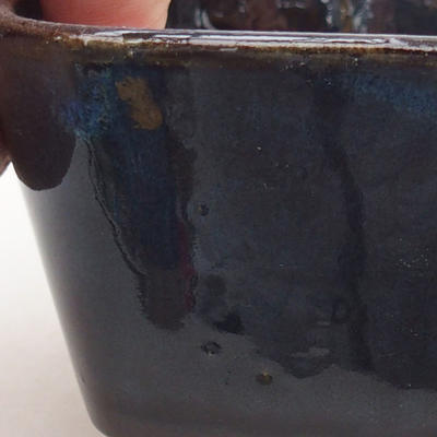 Ceramic bonsai bowl 13 x 10 x 5.5 cm, color blue - 2