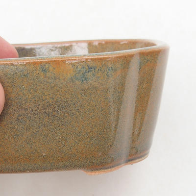 Ceramic bonsai bowl 12 x 9.5 x 4.5 cm, color gray-rusty - 2