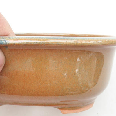 Ceramic bonsai bowl 15.5 x 13 x 5.5 cm, color gray-rusty - 2