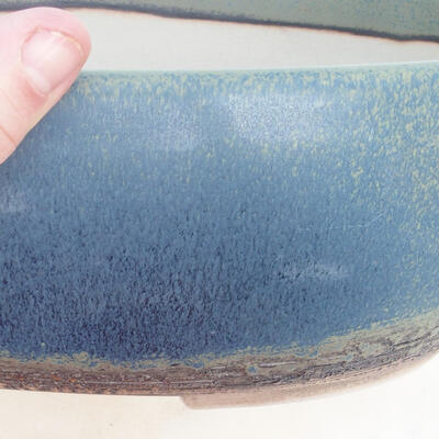 Bonsai bowl 34 x 27 x 10.5 cm, color blue-green - 2