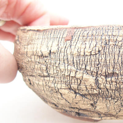 Ceramic bonsai bowl 14.5 x 14.5 x 5.5 cm, cracked color - 2