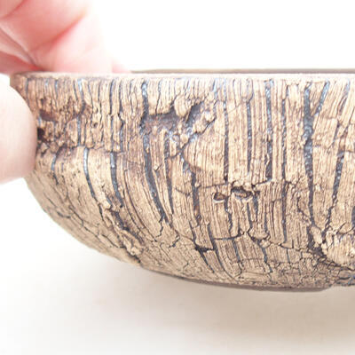 Ceramic bonsai bowl 15 x 15 x 4.5 cm, color cracked - 2