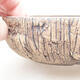 Ceramic bonsai bowl 15 x 15 x 4.5 cm, color cracked - 2/3