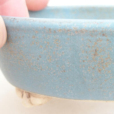 Ceramic bonsai bowl 12 x 9.5 x 3.5 cm, color blue - 2
