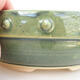 Ceramic bonsai bowl 20 x 20 x 7 cm, color green - 2/3
