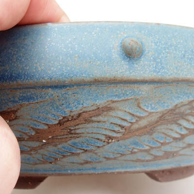 Ceramic bonsai bowl 17 x 17 x 6.5 cm, color blue - 2