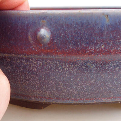 Ceramic bonsai bowl 18 x 18 x 6 cm, color blue - 2