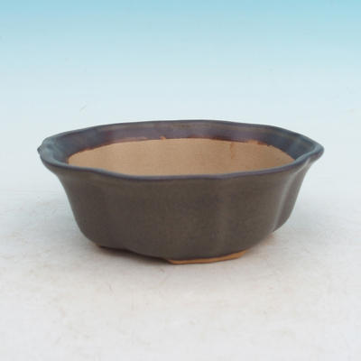 Bonsai bowl tray H06 - bowl 14,5 x 14,5 x 4,5, tray 13,5 x 13,5 x 1,5 cm, brown - bowl 14,5 x 14,5 x 4,5, tray 13,5 x 13,5 x 1,5 cm - 2