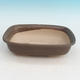 Ceramic bonsai bowl H 08 - 24,5 x 18 x 7 cm, brown - 24.5 x 18 x 7 cm - 2/3