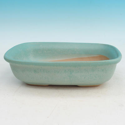 Ceramic bonsai bowl H 08 - 24,5 x 18 x 7 cm, green - 24.5 x 18 x 7 cm - 2