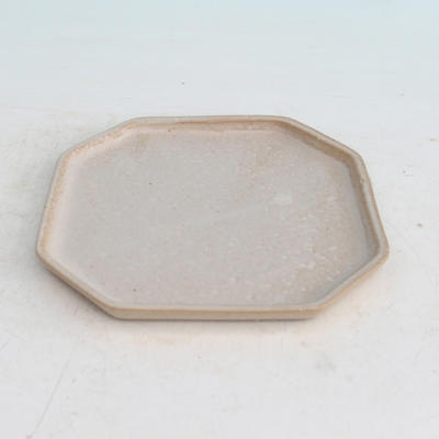 Bonsai tray 14 - 17,5 x 17,5 x 1,5 cm, beige - 17.5 x 17.5 x 1.5 cm - 2