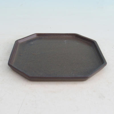 Bonsai tray 14 - 17,5 x 17,5 x 1,5 cm, brown - 17.5 x 17.5 x 1.5 cm - 2