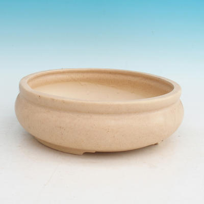 Ceramic bonsai bowl H 21 - 23 x 23 x 7 cm, beige - 23 x 23 x 7 cm - 2
