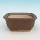 Bonsai bowl + tray H37 - bowl 14 x 12 x 7 cm, tray 14 x 13 x 1 cm, brown - bowl 14 x 12 x 7 cm, tray 14 x 13 x 1 cm - 2/3
